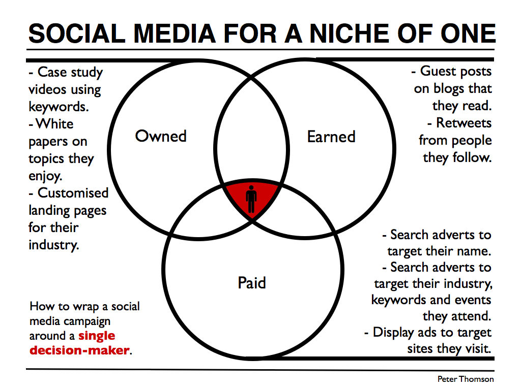 B2B Social Media for a Niche of One Peter J Thomson