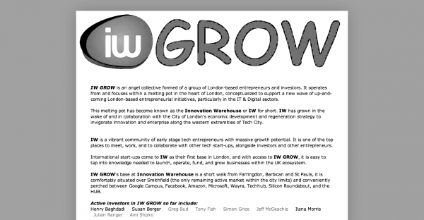 Innovation Warehouse Grow Network