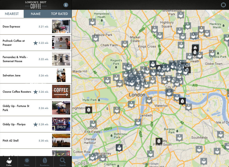 iPad Coffee App London